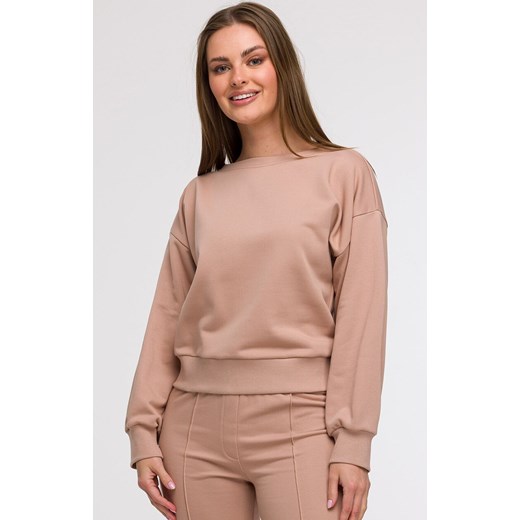 Bluza damska z otwartymi plecami mokka B293, Kolor mocca, Rozmiar L, BeWear ze sklepu Primodo w kategorii Bluzy damskie - zdjęcie 184061427