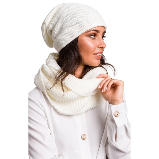Czapka BK044, Kolor ecru, Rozmiar one size, BE Knit ze sklepu Primodo w kategorii Czapki zimowe damskie - zdjęcie 184061538