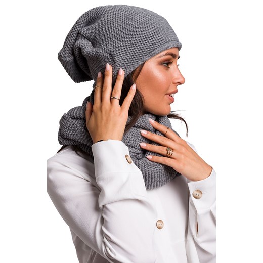 Czapka BK044, Kolor szary, Rozmiar one size, BE Knit ze sklepu Primodo w kategorii Czapki zimowe damskie - zdjęcie 184061539