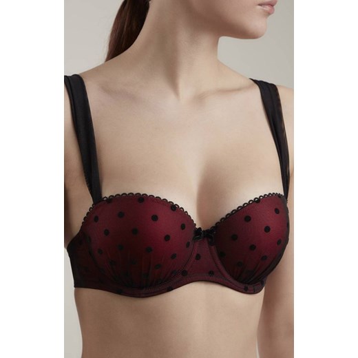 Pin up TB8140 biustonosz semi-soft, Kolor bordowo-czarny, Rozmiar 70B, Conte ze sklepu Primodo w kategorii Biustonosze - zdjęcie 184062187