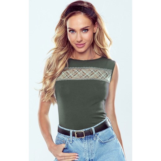 Berna body bawełniane, Kolor khaki, Rozmiar S, Eldar ze sklepu Primodo w kategorii Bluzki damskie - zdjęcie 184065296