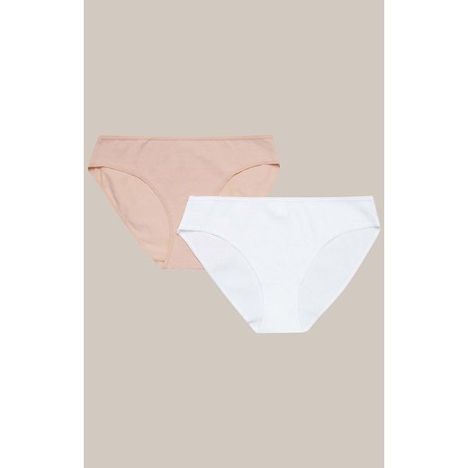 Esotiq 2-pack figi damskie Mia-Mia 42268-K001, Kolor beżowo-biały, Rozmiar S, Esotiq ze sklepu Primodo w kategorii Majtki damskie - zdjęcie 184066988