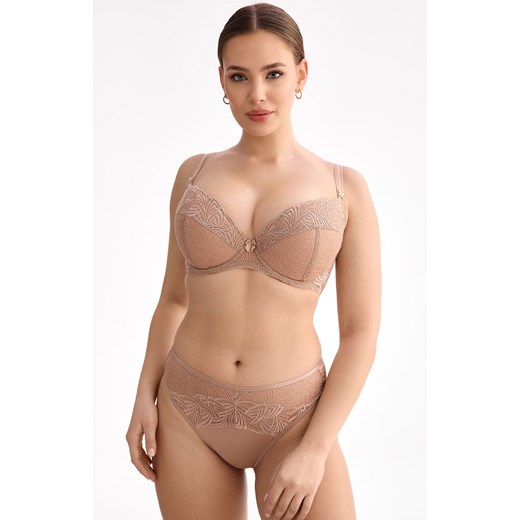 Biustonosz push-up beżowy Rina B214, Kolor beżowy, Rozmiar 65E, Ewa Bien ze sklepu Primodo w kategorii Biustonosze - zdjęcie 184067629