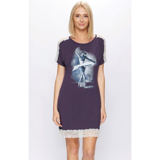 Koszula nocna damska 62/2-4/411/A103, Kolor fioletowy, Rozmiar S, Miss Fabio ze sklepu Primodo w kategorii Koszule nocne - zdjęcie 184068016
