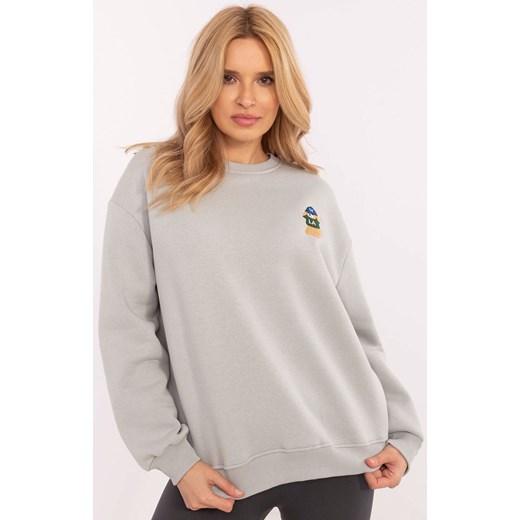 Bluza damska oversize CLM-BL-1283.19X, Kolor jasny szary, Rozmiar S, Calimera ze sklepu Primodo w kategorii Bluzy damskie - zdjęcie 184068525