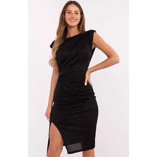 Sukienka koktajlowa czarna DHJ-SK-18087.74, Kolor czarny, Rozmiar uniwersalny, Italy Moda uniwersalny promocyjna cena Primodo