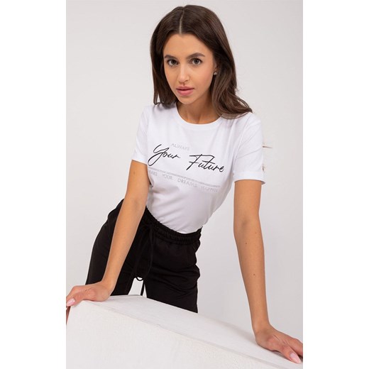 Biały t-shirt damski RV-BZ-9479.64, Kolor biały, Rozmiar uniwersalny, Relevance ze sklepu Primodo w kategorii Bluzki damskie - zdjęcie 184069506