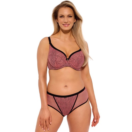 Gaia biustonosz półusztywniany semi-soft Lise Art.1259, Kolor morelowo-czarny, Rozmiar 105B, Gaia ze sklepu Primodo w kategorii Biustonosze - zdjęcie 184070726