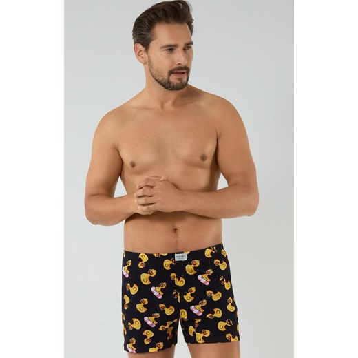 Bokserki męskie w kaczki Anatre, Kolor czarny-wzór, Rozmiar XL, Italian Fashion ze sklepu Primodo w kategorii Majtki męskie - zdjęcie 184073056