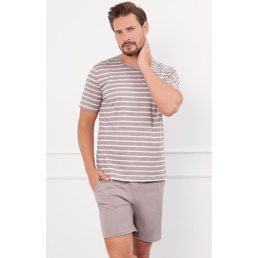 Piżama męska na krótki rękaw i krótkie spodnie cappuccino Bert, Kolor cappuccino, Rozmiar M, Italian Fashion ze sklepu Primodo w kategorii Piżamy męskie - zdjęcie 184073229