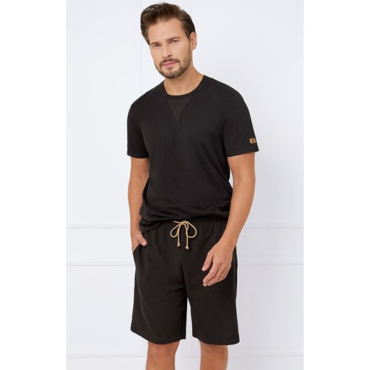 Komplet męski z krótkim rękawem i spodenkami Bono, Kolor czarny, Rozmiar S, Italian Fashion ze sklepu Primodo w kategorii Piżamy męskie - zdjęcie 184073326