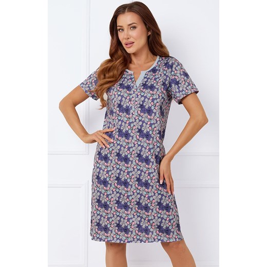 Bawełniana koszula nocna damska na krótki rękaw Carbonia, Kolor multicolour, Rozmiar M, Italian Fashion ze sklepu Primodo w kategorii Koszule nocne - zdjęcie 184073366