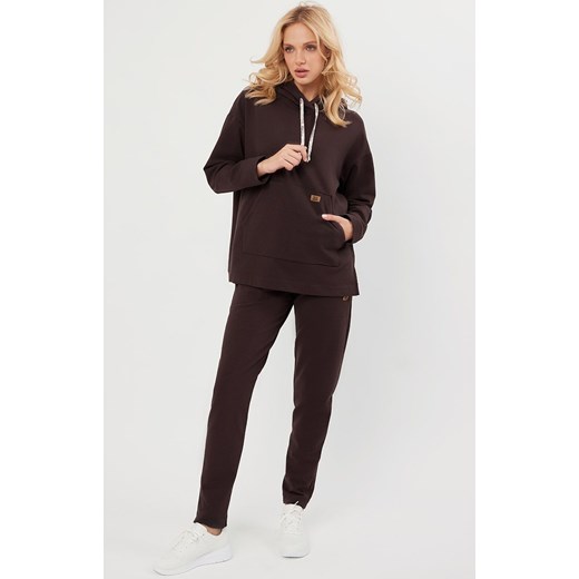 Bluza damska z długim rękawem brązowa Lagos, Kolor brązowy, Rozmiar S, Italian Fashion ze sklepu Primodo w kategorii Bluzy damskie - zdjęcie 184074397