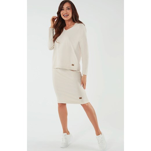 Spódnica midi beżowa Stella, Kolor beżowy, Rozmiar S, Italian Fashion ze sklepu Primodo w kategorii Spódnice - zdjęcie 184075295