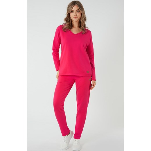 Dresowe spodnie damskie fuksja Stella, Kolor fuksja, Rozmiar 2XL, Italian Fashion ze sklepu Primodo w kategorii Spodnie damskie - zdjęcie 184075335