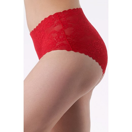 Figi damskie z wysokim stanem czerwone Bellie Maxi, Kolor czerwony, Rozmiar M, Julimex ze sklepu Primodo w kategorii Majtki damskie - zdjęcie 184076218