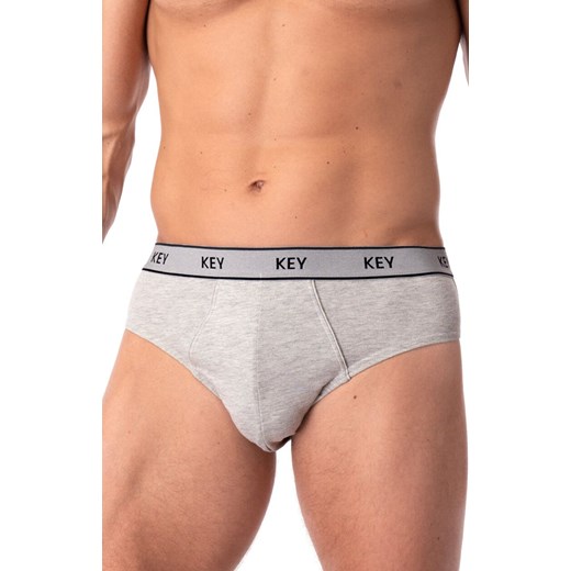 2-pack melanżowe bawełniane slipy szare MPP 222, Kolor szary melanż, Rozmiar M, Key ze sklepu Primodo w kategorii Majtki męskie - zdjęcie 184076657