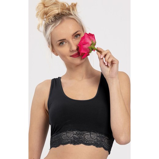 Key czarny bambusowy top LBT 111 BE, Kolor czarny, Rozmiar XS, Key ze sklepu Primodo w kategorii Biustonosze - zdjęcie 184076777