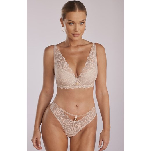 Biustonosz push-up typu bralette beżowy Luna PU-1103, Kolor beżowy, Rozmiar 65C, Kinga ze sklepu Primodo w kategorii Biustonosze - zdjęcie 184077236
