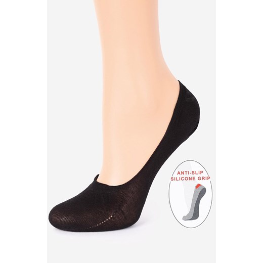 Marilyn czarne stopki damskie z silikonem Cotton Anti-Slip, Kolor czarny, Rozmiar 36-40, Marilyn ze sklepu Primodo w kategorii Skarpetki damskie - zdjęcie 184079688