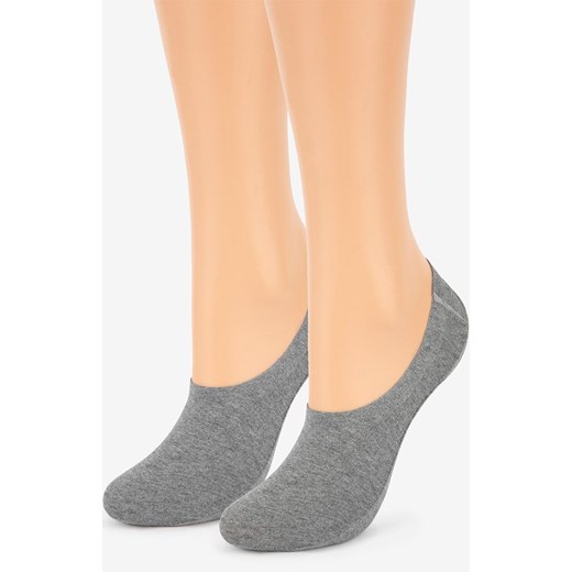 Marilyn 2-pack stopki damskie z silikonem szare Discreet, Kolor szary, Rozmiar 35-38, Marilyn ze sklepu Primodo w kategorii Skarpetki damskie - zdjęcie 184079829