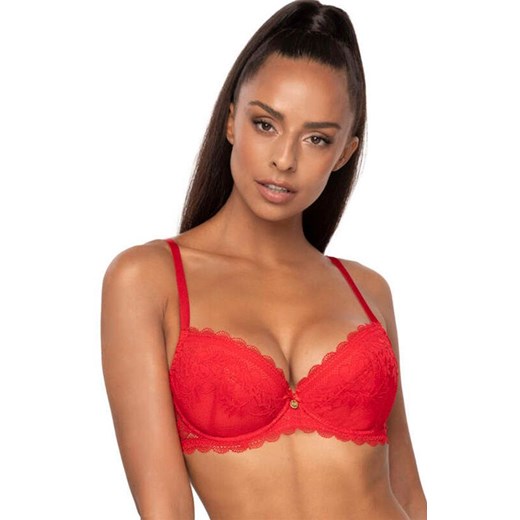 Biustonosz push-up czerwony Estelle M-0198/11/1, Kolor czerwony, Rozmiar 80E, Mat ze sklepu Primodo w kategorii Biustonosze - zdjęcie 184080646