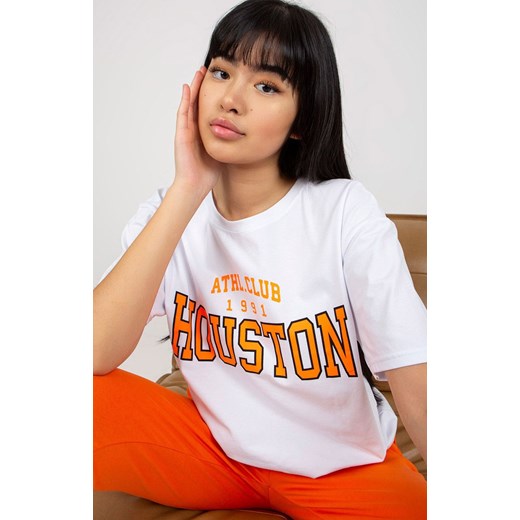 Biały t-shirt damski z nadrukiem EM-TS-527-1.26X, Kolor biały, Rozmiar one size, EX MODA ze sklepu Primodo w kategorii Bluzki damskie - zdjęcie 184081369