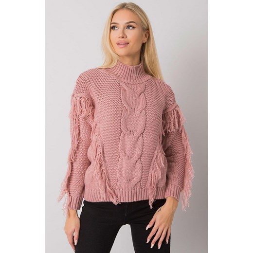 Sweter damski golf z wełny ciemnoróżowy CA-SW-3744.08, Kolor ciemnoróżowy, Rozmiar one size, Rue Paris ze sklepu Primodo w kategorii Swetry damskie - zdjęcie 184081586