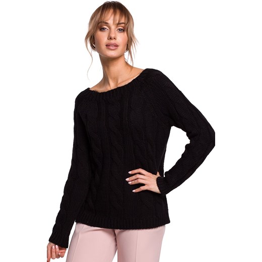 Sweter damski czarny M511, Kolor czarny, Rozmiar S/M, MOE ze sklepu Primodo w kategorii Swetry damskie - zdjęcie 184081849