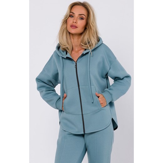 Bluza z kapturem zasuwana na zamek agawa M761, Kolor agawa, Rozmiar L/XL, MOE ze sklepu Primodo w kategorii Bluzy damskie - zdjęcie 184082968
