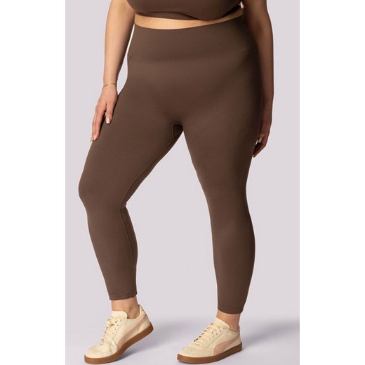 Mona legginsy damskie caffe Base Plus Size, Kolor caffe, Rozmiar 2XL, Mona ze sklepu Primodo w kategorii Spodnie damskie - zdjęcie 184085155