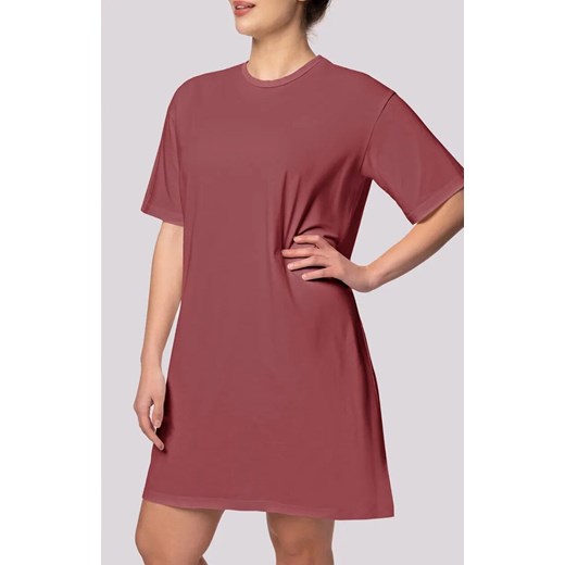 Mona bawełniana koszula nocna damska wiśniowa Bliss Plus Size, Kolor wiśniowy, Rozmiar 2XL, Mona ze sklepu Primodo w kategorii Koszule nocne - zdjęcie 184085249
