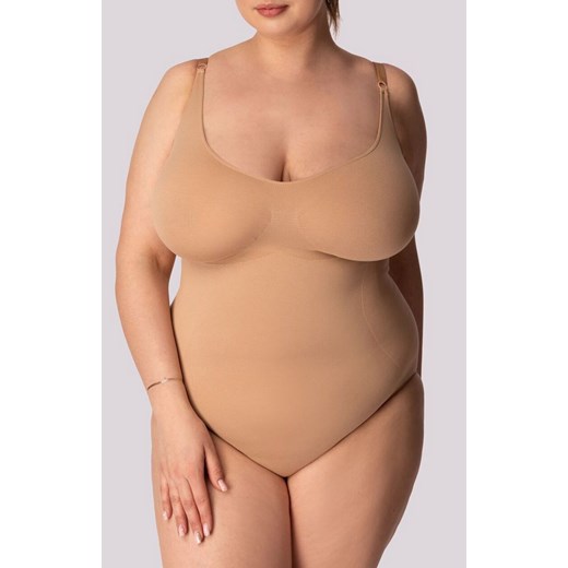 Mona body damskie modelujące czarne Shapewear Plus Size, Kolor beżowy, Rozmiar 2XL, Mona ze sklepu Primodo w kategorii Body damskie - zdjęcie 184085265