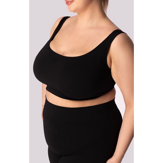 Mona top damski czarny Base Plus Size, Kolor czarny, Rozmiar 2XL, Mona ze sklepu Primodo w kategorii Biustonosze - zdjęcie 184085275