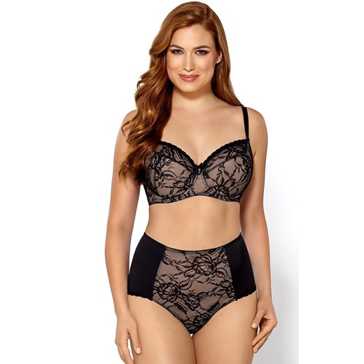 Tatiana biustonosz semi-soft półusztywniany, Kolor czarno-beżowy, Rozmiar 65F, Mefemi ze sklepu Primodo w kategorii Biustonosze - zdjęcie 184086066