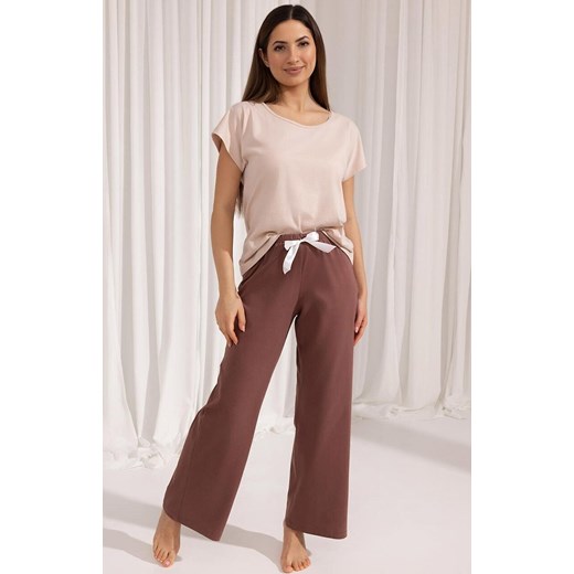 Regina bawełniana piżama damska beżowa Maxi 699, Kolor beżowo-brązowy, Rozmiar Regina XXL Primodo okazja