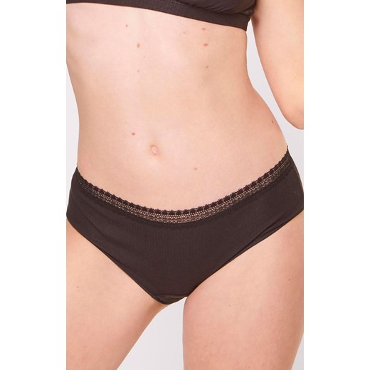 Sloggi majtki hipster czarne 2-pack GO Ribbed R 10217745, Kolor czarny, Rozmiar L, Sloggi ze sklepu Primodo w kategorii Majtki damskie - zdjęcie 184090495