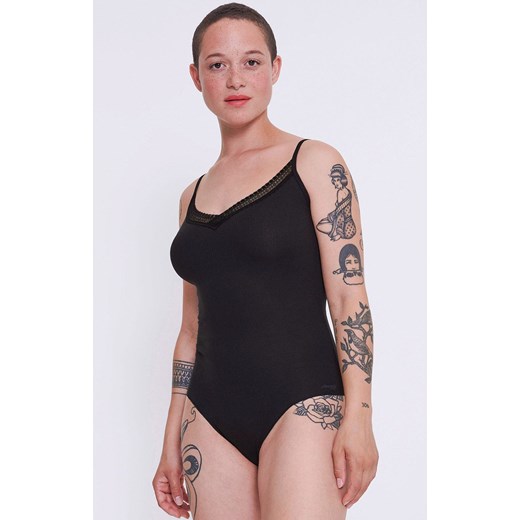 Sloggi czarne body damskie GO Ribbed 10217846, Kolor czarny, Rozmiar XS, Sloggi ze sklepu Primodo w kategorii Podkoszulki i halki - zdjęcie 184090626