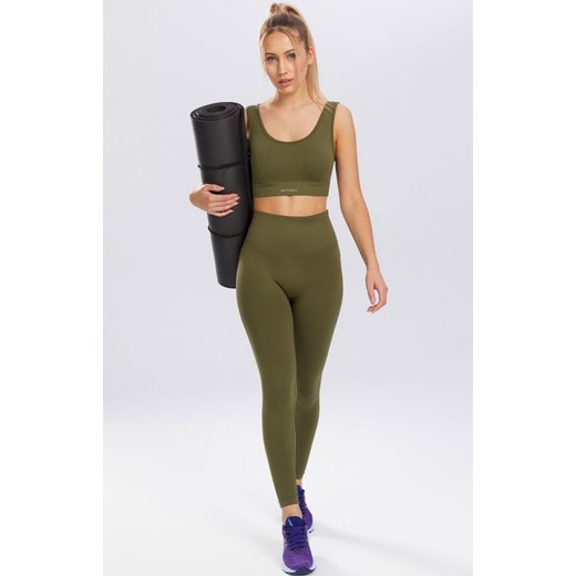 Biustonosz sportowy w kolorze khaki Adapt, Kolor khaki, Rozmiar L, Spaio ze sklepu Primodo w kategorii Biustonosze - zdjęcie 184090758