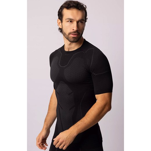 Termoaktywna koszulka męska z krótkim rękawem czarno-szara Adrenaline, Kolor czarno-szary, Rozmiar 2XL, Spaio ze sklepu Primodo w kategorii T-shirty męskie - zdjęcie 184090778