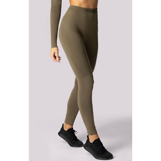 Damskie legginsy termoaktywne khaki Alpha, Kolor khaki, Rozmiar L, Spaio ze sklepu Primodo w kategorii Spodnie damskie - zdjęcie 184090798