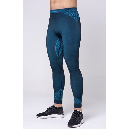 Legginsy męskie czarno-niebieskie Breeze, Kolor czarno-niebieski, Rozmiar L, Spaio ze sklepu Primodo w kategorii Spodnie męskie - zdjęcie 184090825