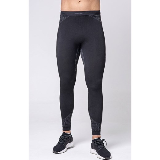 Legginsy męskie czarno-szare Breeze, Kolor czarno-szary, Rozmiar L, Spaio ze sklepu Primodo w kategorii Spodnie męskie - zdjęcie 184090828