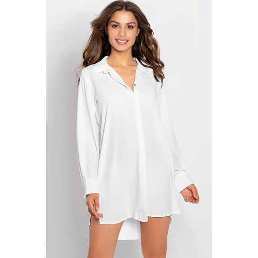 Elegancka biała koszula nocna oversize Bella, Kolor biały, Rozmiar S/M, Momenti per me ze sklepu Primodo w kategorii Koszule nocne - zdjęcie 184095736