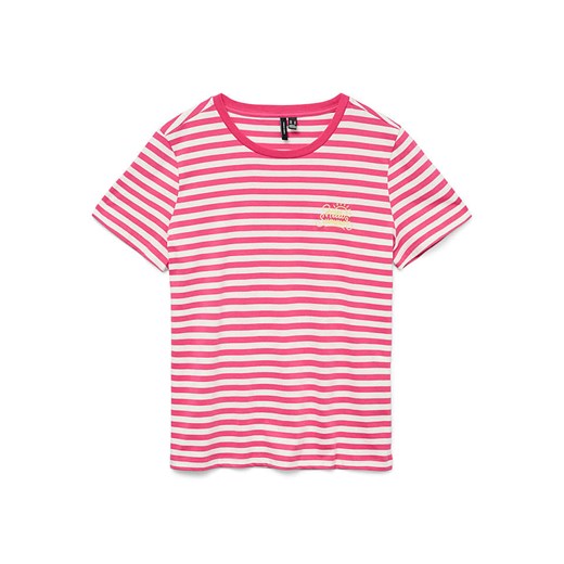 Vero Moda Koszulka w kolorze różowo-białym ze sklepu Limango Polska w kategorii Bluzki damskie - zdjęcie 184097028