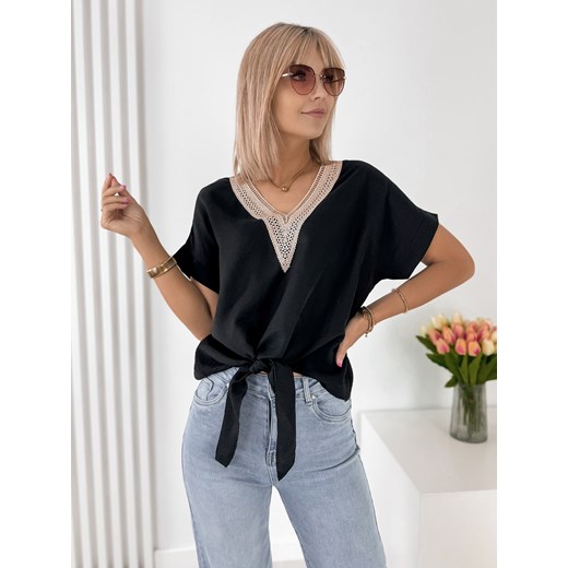 bluzka reina czarna one size ze sklepu UBRA w kategorii Bluzki damskie - zdjęcie 184097289
