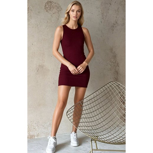 Dopasowana sukienka mini bordowa Reina, Kolor bordowy, Rozmiar M, Eldar ze sklepu Intymna w kategorii Sukienki - zdjęcie 184097906