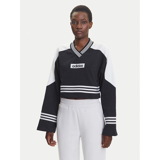 adidas Bluza Blocking JW7273 Czarny Loose Fit ze sklepu MODIVO w kategorii Bluzy damskie - zdjęcie 184098168