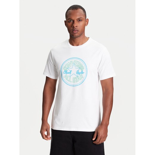 Converse T-Shirt Neon Sign All Star Patch 10027722-A02 Biały Regular Fit ze sklepu MODIVO w kategorii T-shirty męskie - zdjęcie 184098186