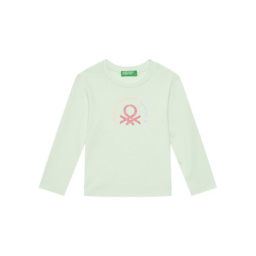 United Colors Of Benetton Bluzka 3I9WG10HV Zielony Slim Fit ze sklepu MODIVO w kategorii Bluzki dziewczęce - zdjęcie 184098196